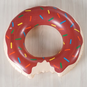 Boia Donuts Inflável 80cm Piscina e Praia MARROM - Bene Casa