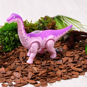 Brinquedo Dinossauro Com Luz e Som Único Anda e Coloca Ovo ROSA - Bene Casa