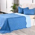 Kit 1 Cobre leito + Porta Travesseiros Casal Rolinho Liso BLUE CLASSE - Bene Casa