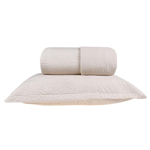 Kit Cobre Leito Casal + Portas Travesseiro Ultra Lisse Off White - Bene Casa