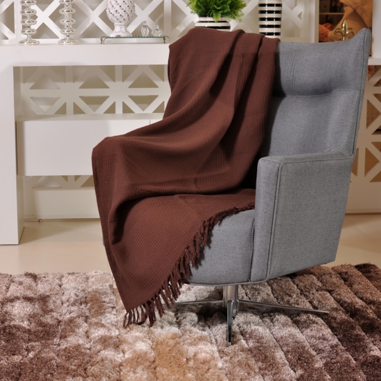 manta capa sofa algodao favo 1 60m x 2 20m marrom tessi