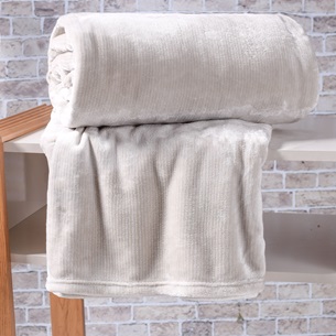 Manta Cobertor Casal Alpes Flannel Toque Extra Macil 300G/M² Porcelana - Tessi