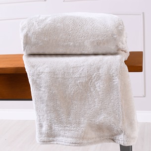 Manta Cobertor king Alpes Flannel Toque Extra Macil 300g/m² PORCELANA - Tessi