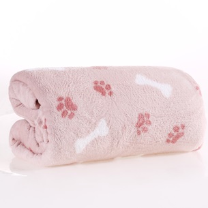 Manta Cobertor Pet 1,20M X 1,50M Microfibra Plush Rosa Blush - Meu Pet