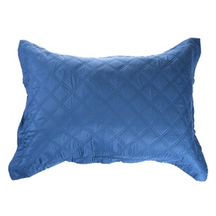 Porta Travesseiro Malassê 50Cm X 70Cm Avulso Com Abas Azul Infinity - Bene Casa