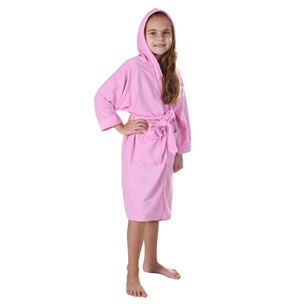 Roupão Infantil Malha Felpudo G Kimono Com Bolsos Rosa - Bene Casa