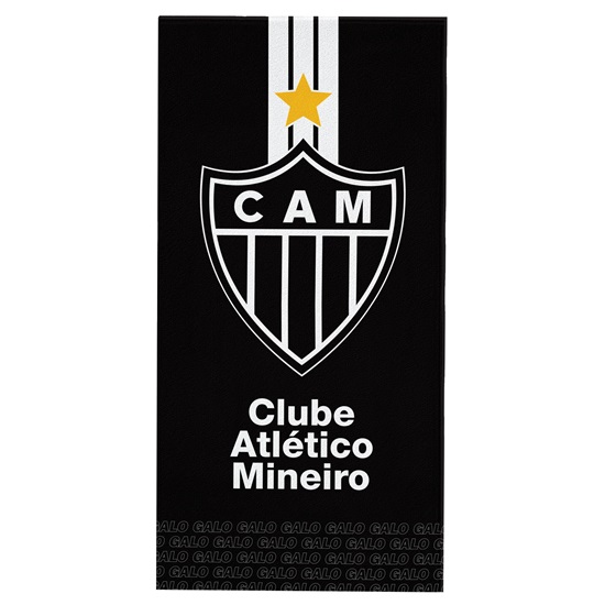 Toalha de Time Futebol Aveludada Atlético Mineiro 70cm x 1,40m ÚNICO - Bene Casa