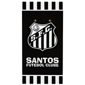 Produto Toalha de Time Futebol Aveludada Santos 70cm x 1,40m ÚNICO - Bene Casa